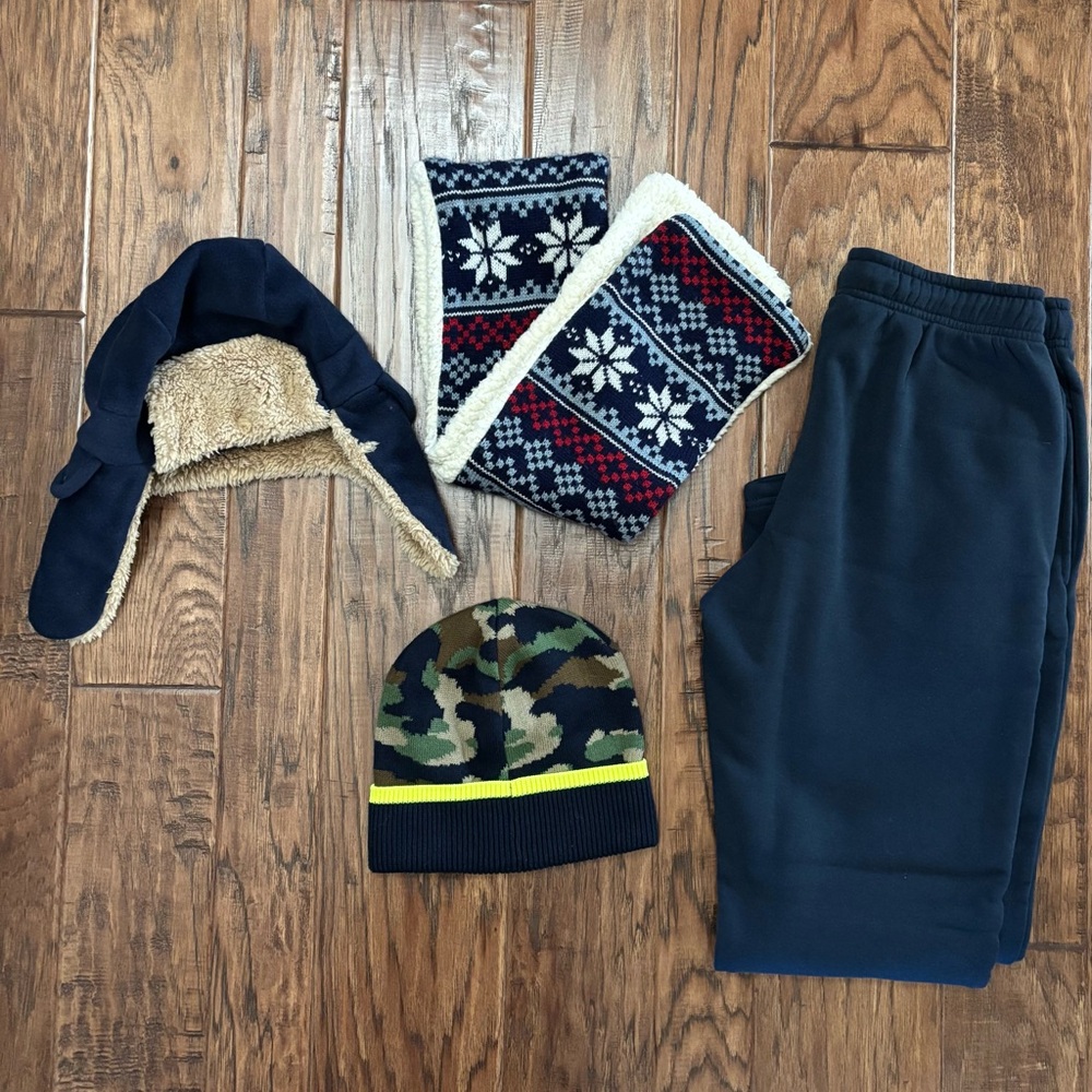 GAP Crewcuts Kids winter accessories - hats scarf fleece lined pants